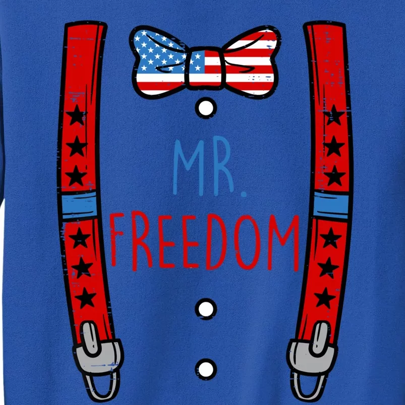 Mr Freedom Suspenders 4th Of July Gift Tall Sweatshirt