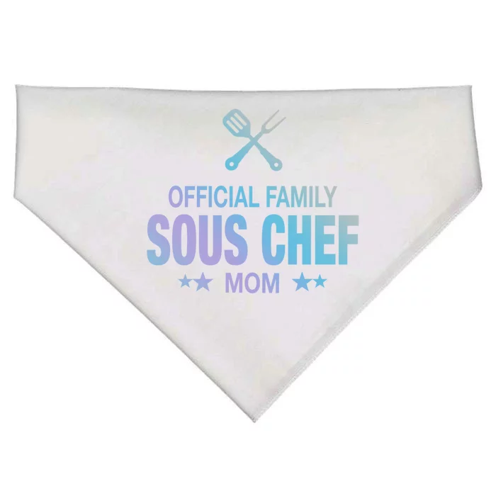 Mom Family Sous Chef Gift Funny Cooking Mom Meaningful Gift USA-Made Doggie Bandana