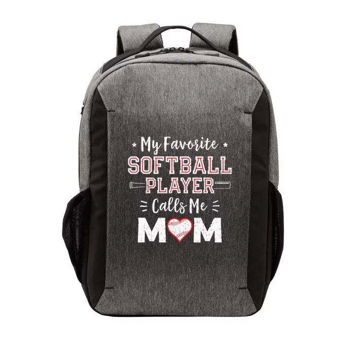 My Favorite Softball Player Calls Me Mom Mom Softball Vector Backpack