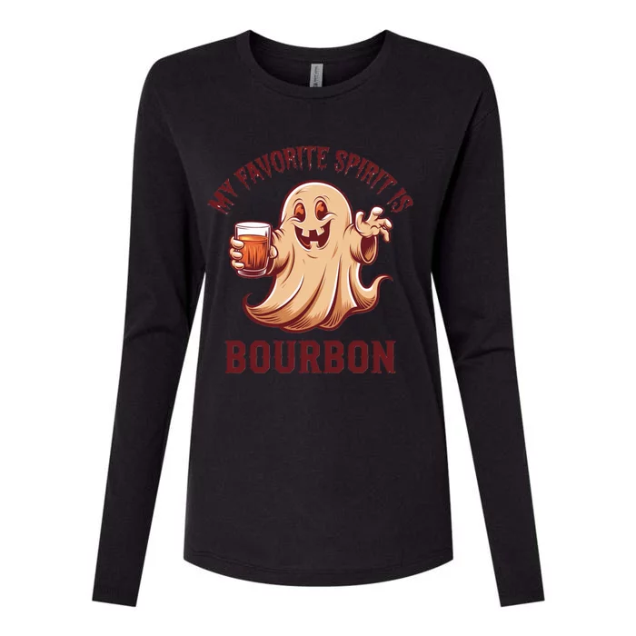 My Favorite Spirit Is Bourbon | Bourbon Lover Gifts Womens Cotton Relaxed Long Sleeve T-Shirt