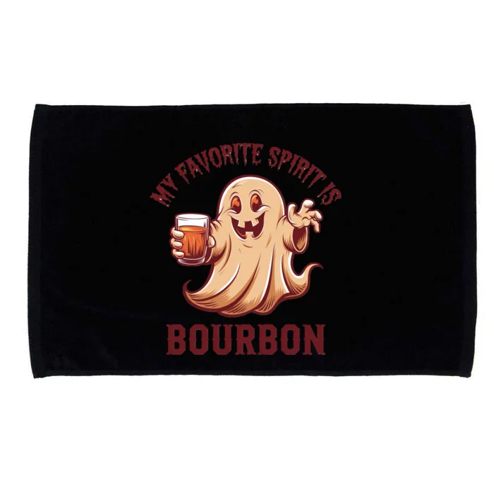 My Favorite Spirit Is Bourbon | Bourbon Lover Gifts Microfiber Hand Towel