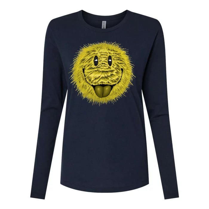 Ma Fur Smiley Pet Womens Cotton Relaxed Long Sleeve T-Shirt