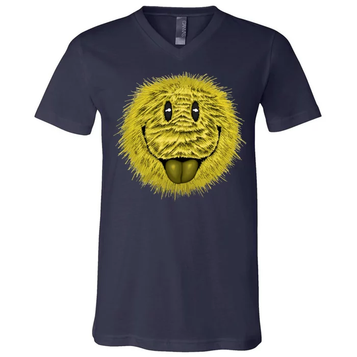 Ma Fur Smiley Pet V-Neck T-Shirt