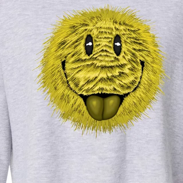 Ma Fur Smiley Pet Cropped Pullover Crew