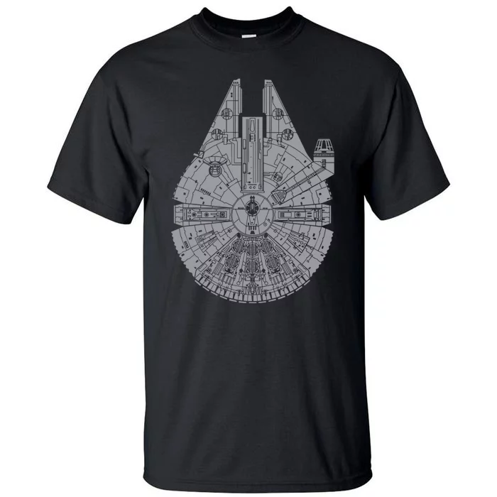 MILLENNIUM FALCON Sketch Tall T-Shirt