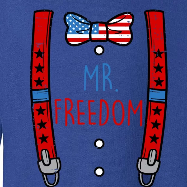 Mr Freedom Suspenders 4th Of July Meaningful Gift Toddler Sweatshirt