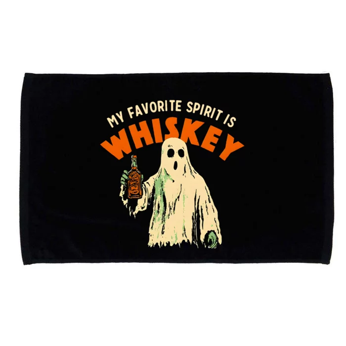 My Favorite Spirit Is Whiskey Microfiber Hand Towel