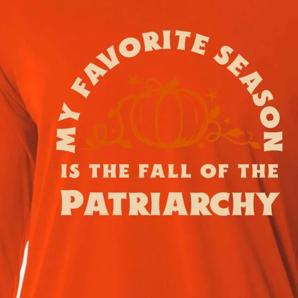 My Favorite Season Is The Fall Of The Patriarchy Feminist Gift Cooling Performance Long Sleeve Crew