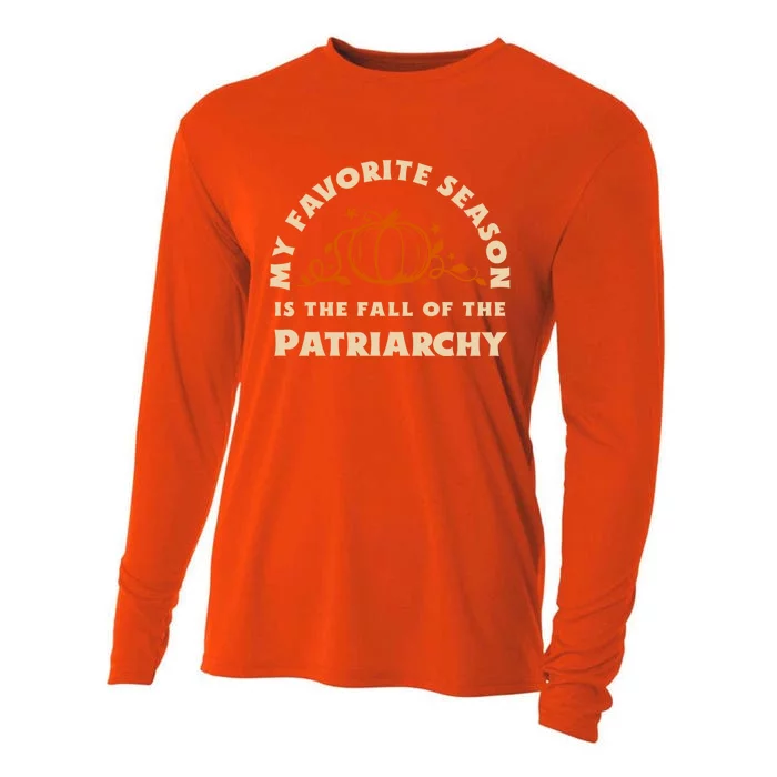 My Favorite Season Is The Fall Of The Patriarchy Feminist Gift Cooling Performance Long Sleeve Crew