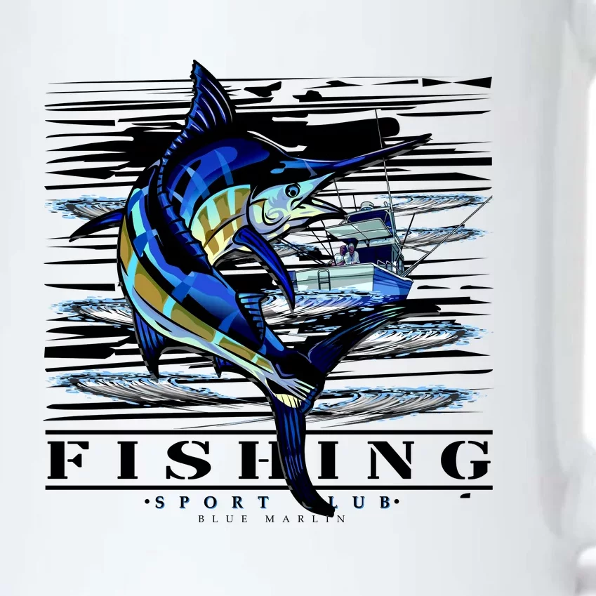 Marlin Fishing Sport Club Black Color Changing Mug