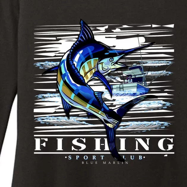 Marlin Fishing Sport Club Womens CVC Long Sleeve Shirt