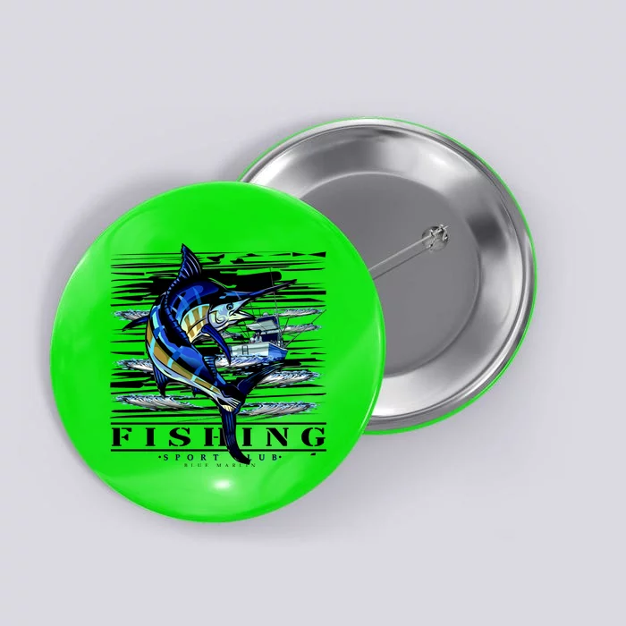 Marlin Fishing Sport Club Button