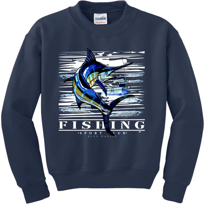 Marlin Fishing Sport Club Kids Sweatshirt