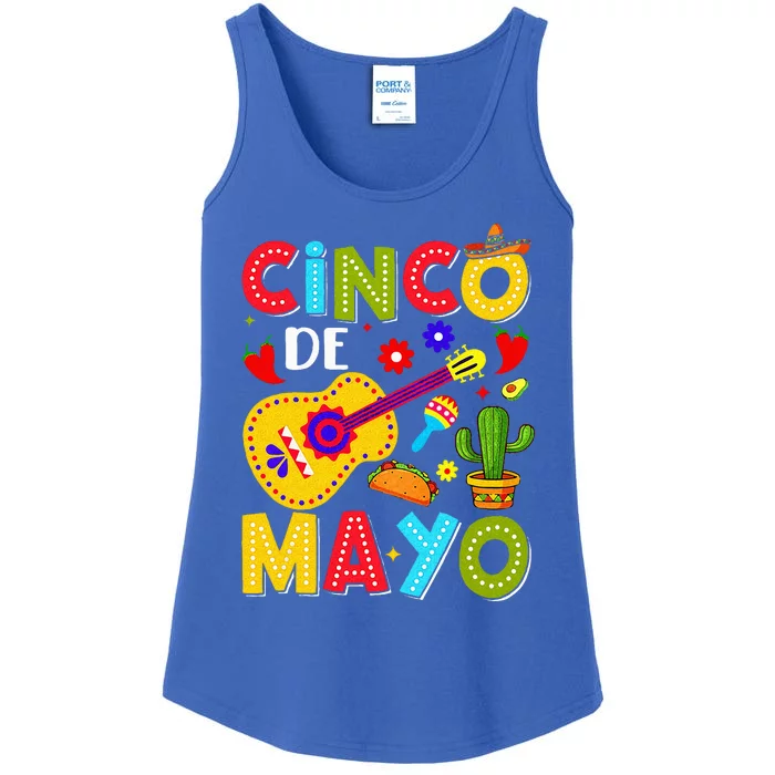 Mexican Fiesta Squad 5 De Mayo Ladies Essential Tank