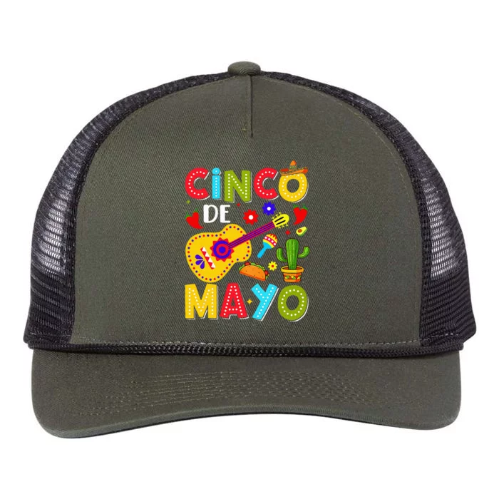 Mexican Fiesta Squad 5 De Mayo Retro Rope Trucker Hat Cap