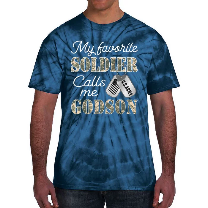 My Favorite Soldier Calls Me Godson Army Graduation Godson Tie-Dye T-Shirt