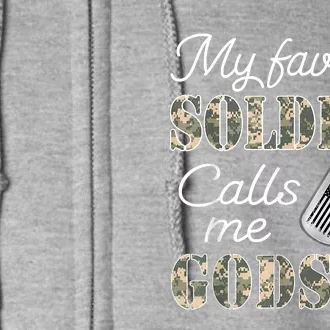 My Favorite Soldier Calls Me Godson Army Graduation Godson Full Zip Hoodie