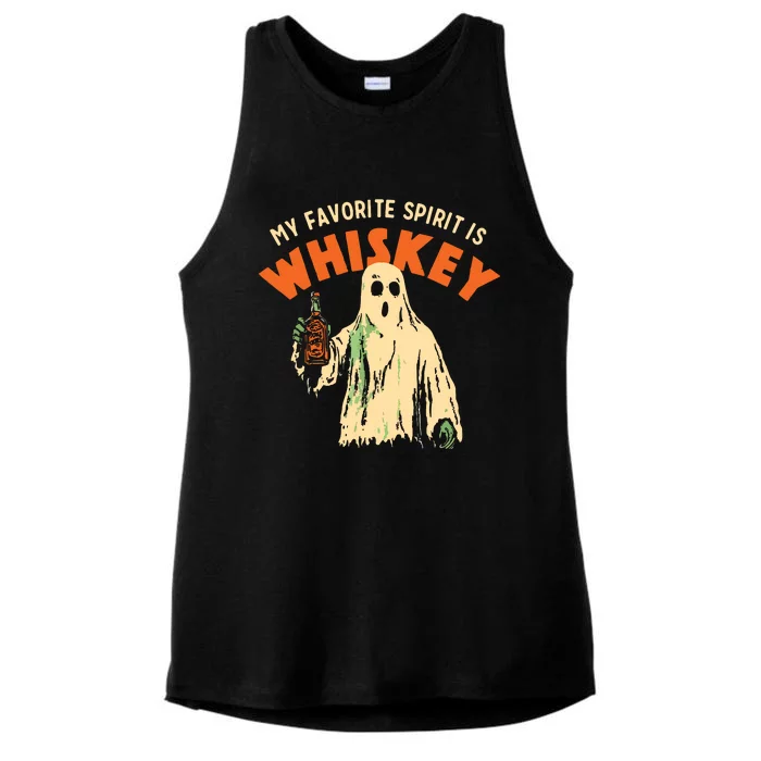 My Favorite Spirit Is Whiskey Ladies Tri-Blend Wicking Tank