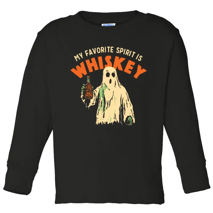 My Favorite Spirit Is Whiskey Toddler Long Sleeve Shirt