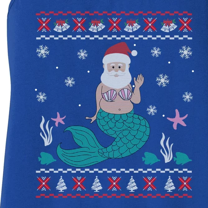 Mermaid Funny Santa Gifts For Christmas Women's Racerback Tank