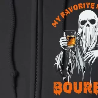 My Favorite Spirit Is Bourbon Halloween Ghost Costume Full Zip Hoodie