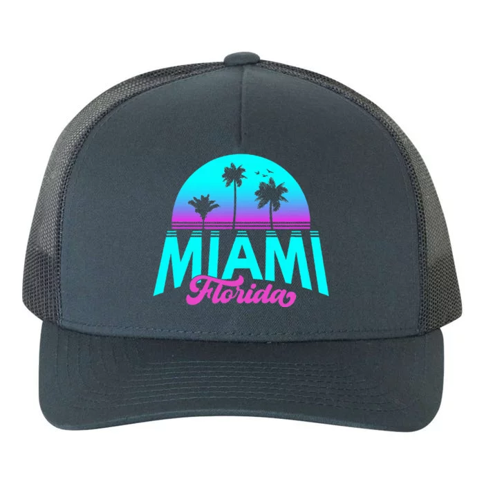 Miami Florida Sunset Yupoong Adult 5-Panel Trucker Hat