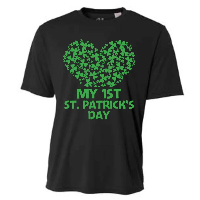 My First St Patricks Day Heart Shamrock Funny Gift Cooling Performance Crew T-Shirt