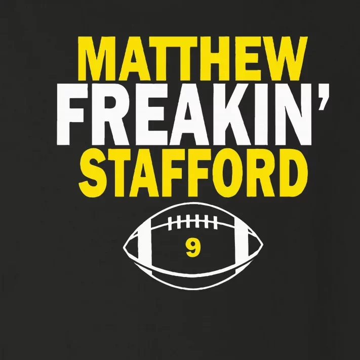 Matthew Freakin Stafford Number 9 Toddler Long Sleeve Shirt