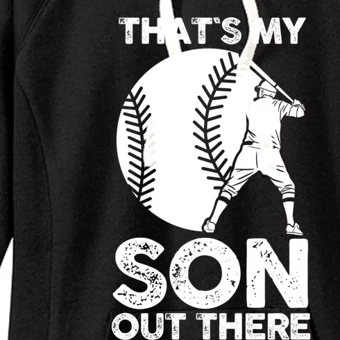 Mother Fater Son Dad Mom Baseball Great Gift Women's Fleece Hoodie