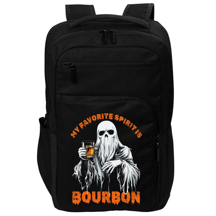 My Favorite Spirit Is Bourbon Halloween Ghost Costume Impact Tech Backpack