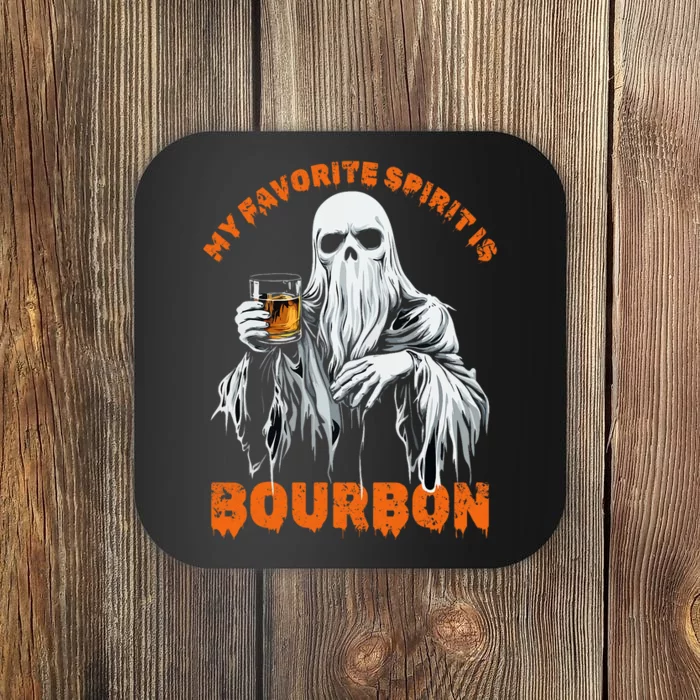 My Favorite Spirit Is Bourbon Halloween Ghost Costume Coaster