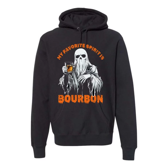 My Favorite Spirit Is Bourbon Halloween Ghost Costume Premium Hoodie