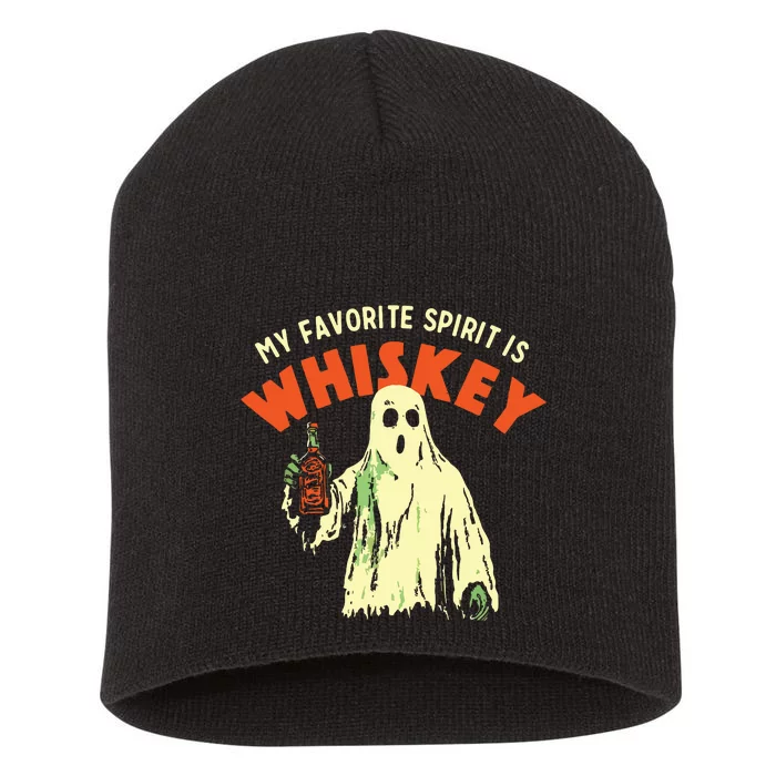 My Favorite Spirit Is Whiskey Short Acrylic Beanie