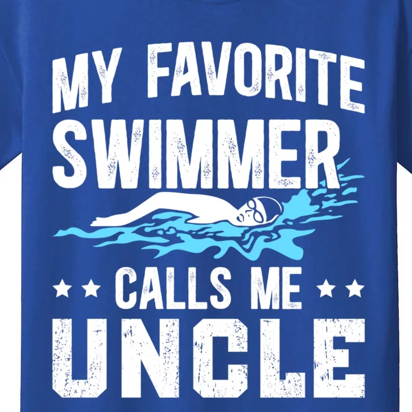 My Favorite Swimmer Uncle Swim Uncle Swimming Uncle Gift Kids T-Shirt