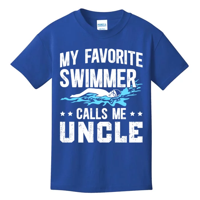 My Favorite Swimmer Uncle Swim Uncle Swimming Uncle Gift Kids T-Shirt