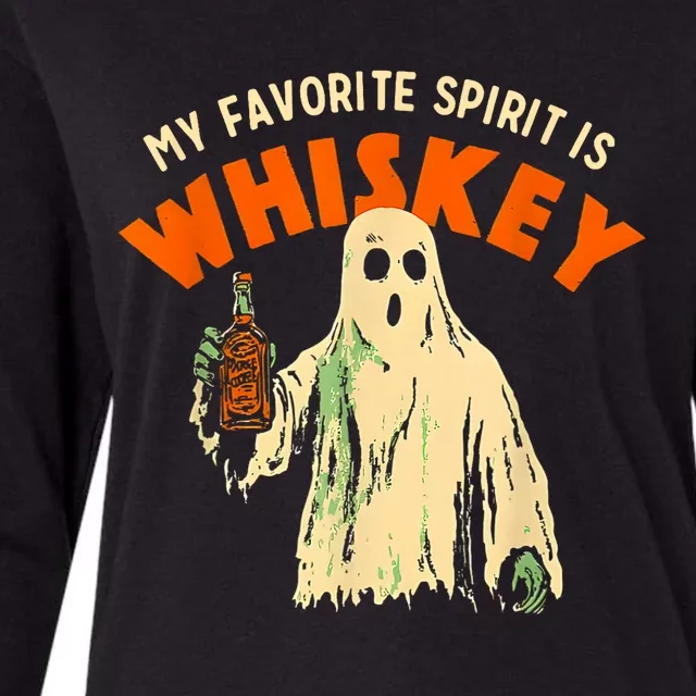 My Favorite Spirit Is Whiskey Womens Cotton Relaxed Long Sleeve T-Shirt