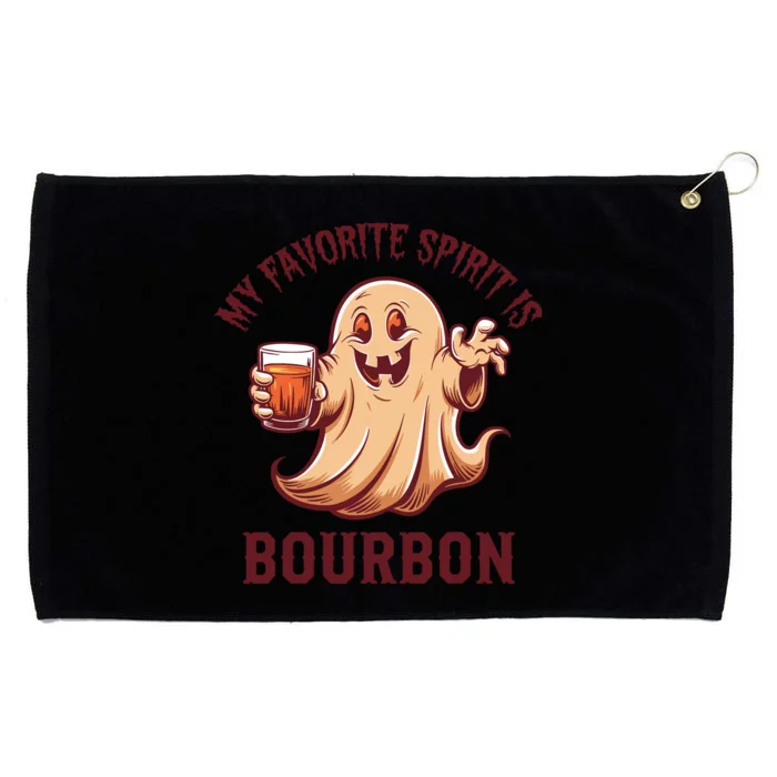 My Favorite Spirit Is Bourbon Bourbon Lover Gifts Grommeted Golf Towel