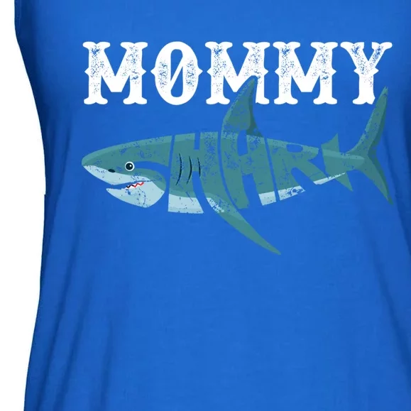 Mommy Funny Shark Family Matching Shark Lover Ocean Animal Cool Gift Ladies Essential Flowy Tank