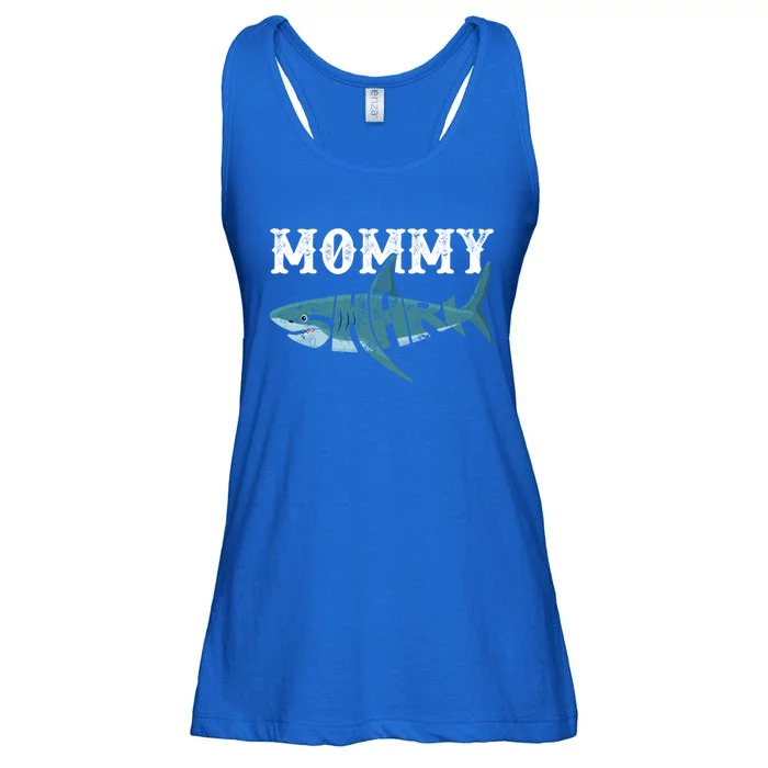 Mommy Funny Shark Family Matching Shark Lover Ocean Animal Cool Gift Ladies Essential Flowy Tank