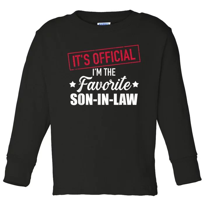 Men Favorite Soninlaw From Motherinlaw Or Fatherinlaw Toddler Long Sleeve Shirt