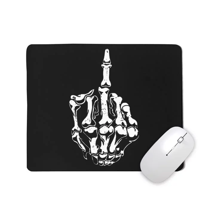 Middle Finger Skeleton Hand Halloween Costume for Adults Mousepad