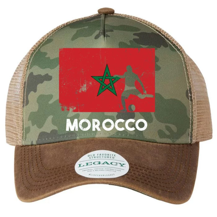 Morocco Flag Soccer Football Jersey Morocco Fan Legacy Tie Dye Trucker Hat