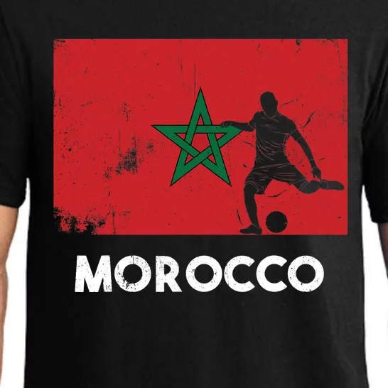 Morocco Flag Soccer Football Jersey Morocco Fan Pajama Set