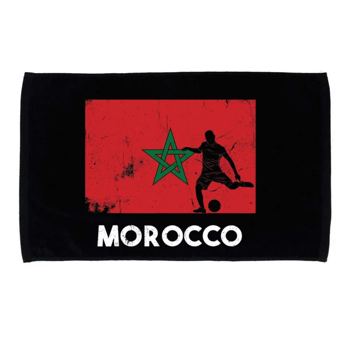 Morocco Flag Soccer Football Jersey Morocco Fan Microfiber Hand Towel