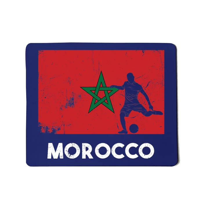 Morocco Flag Soccer Football Jersey Morocco Fan Mousepad