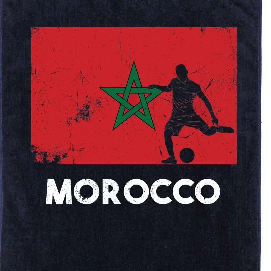 Morocco Flag Soccer Football Jersey Morocco Fan Platinum Collection Golf Towel