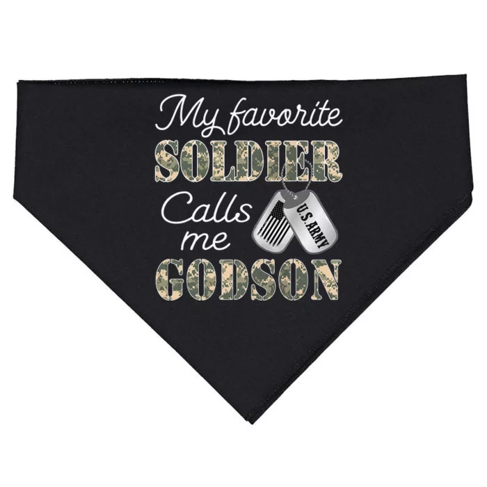 My Favorite Soldier Calls Me Godson Army Graduation Godson USA-Made Doggie Bandana