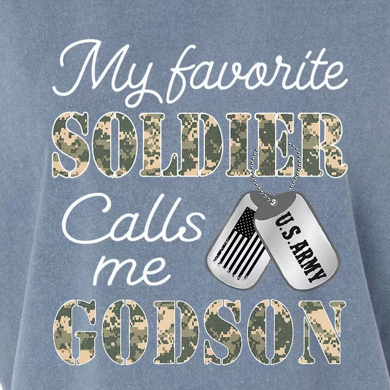 My Favorite Soldier Calls Me Godson Army Graduation Godson Garment-Dyed Women's Muscle Tee