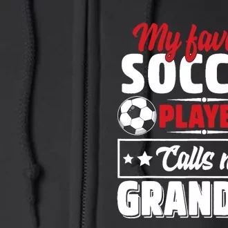 My Favorite Soccer Player Calls Me Grandma Mothers Day Cute Full Zip Hoodie