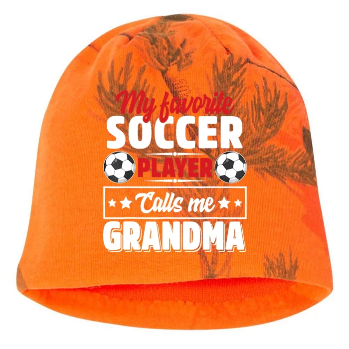 My Favorite Soccer Player Calls Me Grandma Mothers Day Cute Kati - Camo Knit Beanie